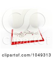 Poster, Art Print Of 3d Happy Valentines Card On A Red Envelope