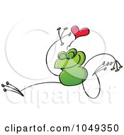 Royalty Free RF Clip Art Illustration Of A Valentine Frog In Love 1