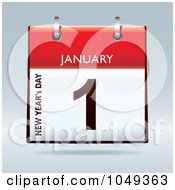 Poster, Art Print Of 3d January First New Years Day Flip Desk Calendar