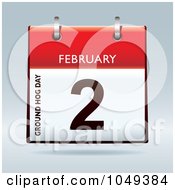 Poster, Art Print Of 3d Groundhog Day February 2 Flip Desk Calendar