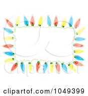 Royalty Free RF Clip Art Illustration Of A Frame Of Colorful Christmas Lights by michaeltravers #COLLC1049399-0111