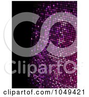 Royalty Free RF Clip Art Illustration Of A Glittery Purple Mosaic On A Black Background