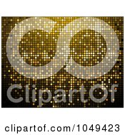 Royalty Free RF Clip Art Illustration Of A Glittery Gold Mosaic Background by elaineitalia