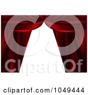 Royalty Free RF Clip Art Illustration Of Red Theater Curtains Framing White by elaineitalia