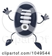 Royalty Free RF Clip Art Illustration Of A 3d Sneaker Shoe Character Jumping