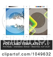 Poster, Art Print Of Grunge Stripes Postcard Template Set With Copy Space