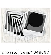 Poster, Art Print Of Pile Of Instant Film Photos Arranged In A Row