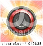 Poster, Art Print Of 3d Button Or Speaker Cone Over A Burst