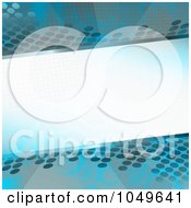 Royalty Free RF Clip Art Illustration Of A Blue Graphic Template With Halftone And Copyspace