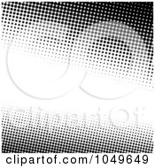 Poster, Art Print Of Black And White Halftone Background With Copy Space