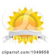 Poster, Art Print Of Blank Banner Over A Sun Seal
