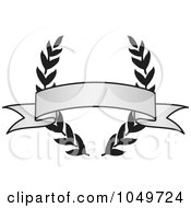 Poster, Art Print Of Vintage Grayscale Award Crest And Blank Banner - 5