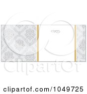 Royalty Free RF Clip Art Illustration Of A Horizontal Gray And Gold Damask Floral Invitation Background 2