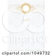 Royalty Free RF Clip Art Illustration Of A Golden Header On A Floral Pattern Invitation Background 2