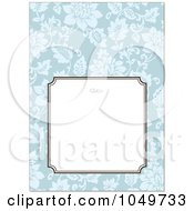 Poster, Art Print Of Blue Floral Pattern Invitation Design Background - 6