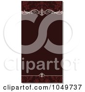 Royalty Free RF Clip Art Illustration Of A Vertical Red Floral Invitation Background With Shading