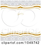 Poster, Art Print Of Gold And Gray Floral Pattern Invitation Background