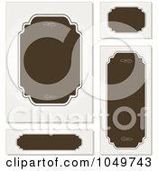 Poster, Art Print Of Digital Collage Of Brown And Off White Blank Labels