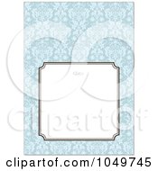 Blue Floral Pattern Invitation Design Background - 2