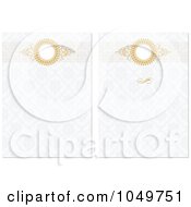 Poster, Art Print Of Digital Collage Of Golden Headers On Floral Pattern Invitation Backgrounds