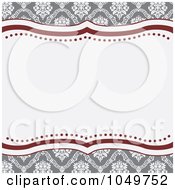 Poster, Art Print Of Red And Gray Floral Invitation Background - 2