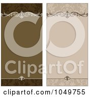 Poster, Art Print Of Digital Collage Of Tan And Brown Ornamental Invitation Backgrounds