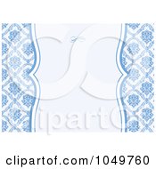 Poster, Art Print Of Blue Floral Pattern Invitation Design Background - 4