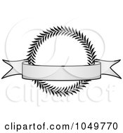 Poster, Art Print Of Vintage Grayscale Award Crest And Blank Banner - 3