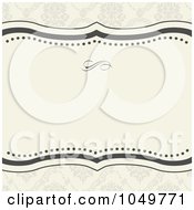 Poster, Art Print Of Beige And Gray Floral Pattern Invitation Background