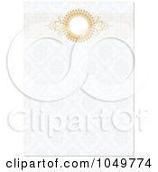 Poster, Art Print Of Golden Header On A Floral Pattern Invitation Background - 1