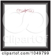 Royalty Free RF Clip Art Illustration Of A Black And Gray Square Frame With A Red Swirl Design Around White Copyspace 4