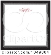 Poster, Art Print Of Black And Gray Square Frame With A Red Swirl Design Around White Copyspace - 2