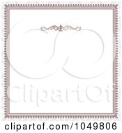 Poster, Art Print Of Red Victorian Frame And Gray Around White Copyspace