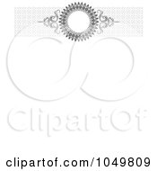 Royalty Free RF Clip Art Illustration Of A Grayscale Header Above White Invitation Background 1