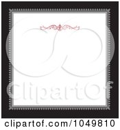 Poster, Art Print Of Black And Gray Square Frame With A Red Swirl Design Around White Copyspace - 5
