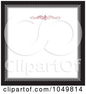 Poster, Art Print Of Black And Gray Square Frame With A Red Rule Design Around White Copyspace - 1