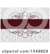 Royalty Free RF Clip Art Illustration Of A Red And Gray Floral Invitation Background 3