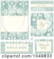 Royalty Free RF Clip Art Illustration Of A Digital Collage Of Green Floral Wedding Labels