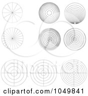 Poster, Art Print Of Digital Collage Of Black And White Circles And Bullseyes