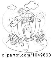 Coloring Page Outline Of A Pumpkin House