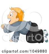 Poster, Art Print Of Boy Crawling And Shouting