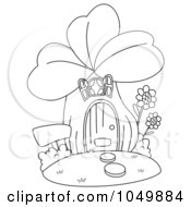 Poster, Art Print Of Coloring Page Outline Of A Clover House