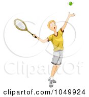 Poster, Art Print Of Teen Boy Playing Tennis