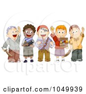 Poster, Art Print Of Group Of Kids In Pirate Costumes