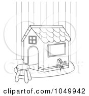 Poster, Art Print Of Coloring Page Outline Of A Play House