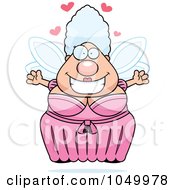 Royalty Free RF Clip Art Illustration Of A Plump Fairy Godmother With Open Arms by Cory Thoman