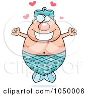 Poster, Art Print Of Plump Merman With Open Arms