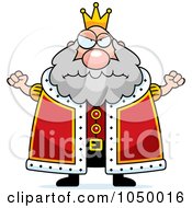 Royalty Free RF Clip Art Illustration Of A Mad Plump King
