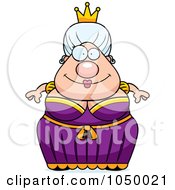Royalty Free RF Clip Art Illustration Of A Plump Queen
