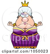 Royalty Free RF Clip Art Illustration Of A Mad Plump Queen